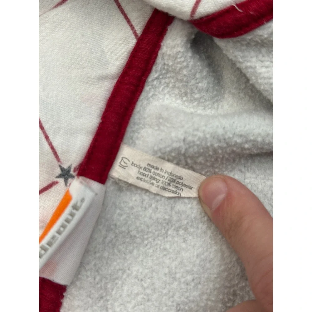 Sideout Kids Large 10/12 Full Zip Hoodie Gray Red Graphic Y2K Sweatshirt